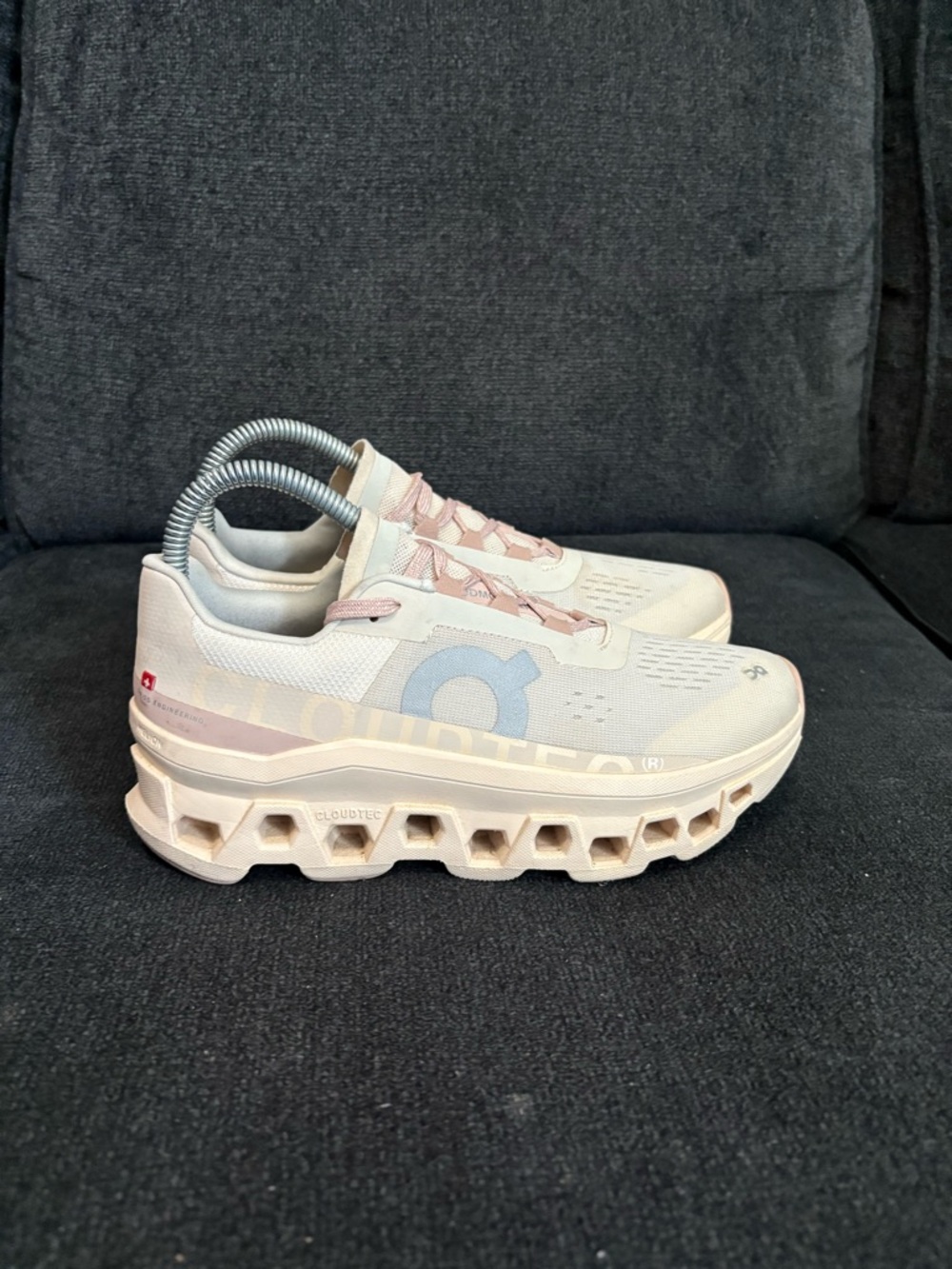 On Cloud Cloudmonster Shoes Womens Moon Fawn Running Sneakers Walking - Size 7